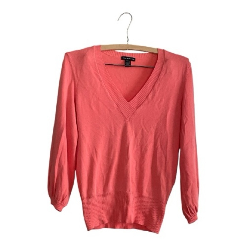 Club Monaco Coral Pink V-Neck Sweater Size Medium